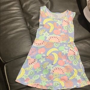 Fruit Print Casual Kids Dress